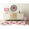 Ladybugs & Gingham Wall Graphic Decal Wooden Desk