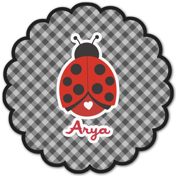 Custom Ladybugs & Gingham Graphic Decal - Large (Personalized)