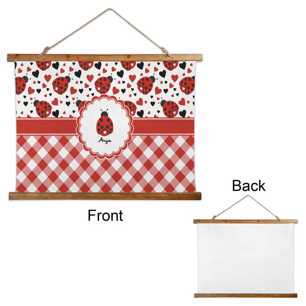 Ladybugs & Gingham Wall Hanging Tapestry - Landscape - APPROVAL