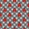 Ladybugs & Gingham Wallpaper & Surface Covering (Peel & Stick 24"x 24" Sample)