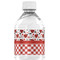 Ladybugs & Gingham Water Bottle Label - Back View