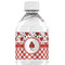 Ladybugs & Gingham Water Bottle Label - Single Front