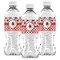 Ladybugs & Gingham Water Bottle Labels - Front View