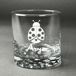 Ladybugs & Gingham Whiskey Glass - Engraved (Personalized)