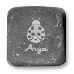 Ladybugs & Gingham Whiskey Stone Set (Personalized)