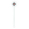 Ladybugs & Gingham White Plastic 5.5" Stir Stick - Round - Single Stick