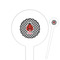 Ladybugs & Gingham White Plastic 6" Food Pick - Round - Closeup