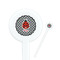 Ladybugs & Gingham White Plastic 7" Stir Stick - Round - Closeup