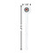 Ladybugs & Gingham White Plastic 7" Stir Stick - Round - Dimensions