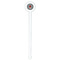 Ladybugs & Gingham White Plastic 7" Stir Stick - Round - Single Stick