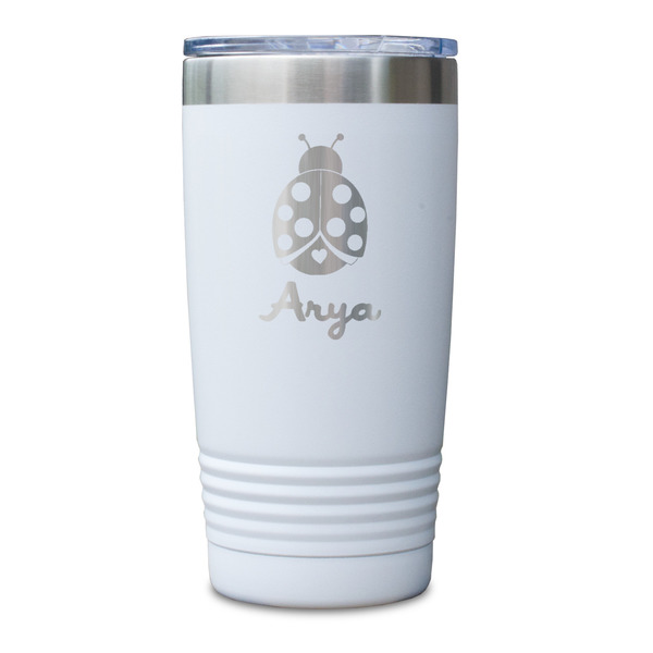 Ladybugs & Gingham White Polar Camel Tumbler - 20oz - Single Sided - Approval