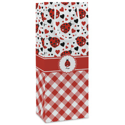 Ladybugs & Gingham Wine Gift Bags - Matte (Personalized)
