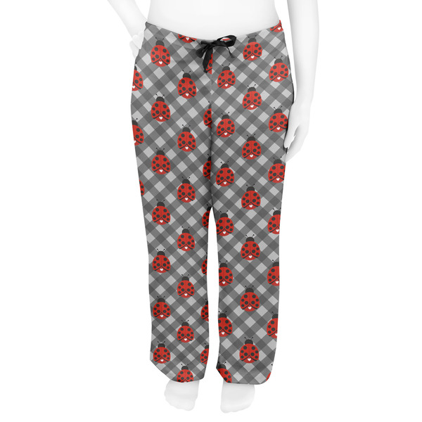 Ladybugs & Gingham Women's Pj on model - Front