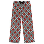 Ladybugs & Gingham Womens Pajama Pants - S