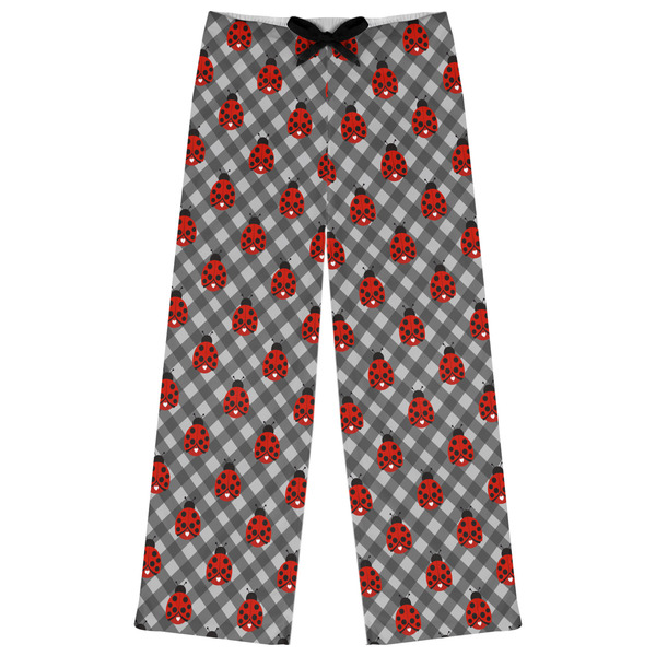Custom Ladybugs & Gingham Womens Pajama Pants YouCustomizeIt