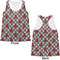 Ladybugs & Gingham Womens Racerback Tank Tops - Medium - Front and Back