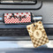 Ladybugs & Gingham Wood Luggage Tags - Rectangle - Lifestyle