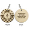 Ladybugs & Gingham Wood Luggage Tags - Round - Approval