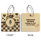Ladybugs & Gingham Wood Luggage Tags - Square - Approval