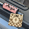Ladybugs & Gingham Wood Luggage Tags - Square - Lifestyle