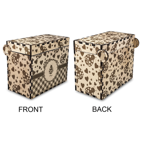Ladybugs & Gingham Wood Recipe Box - Approval