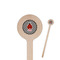 Ladybugs & Gingham Wooden 7.5" Stir Stick - Round - Closeup