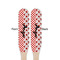 Ladybugs & Gingham Wooden Food Pick - Paddle - Double Sided - Front & Back