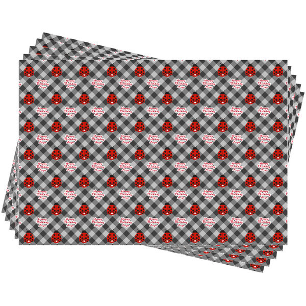 Ladybugs & Gingham Wrapping Paper - 5 Sheets Approval