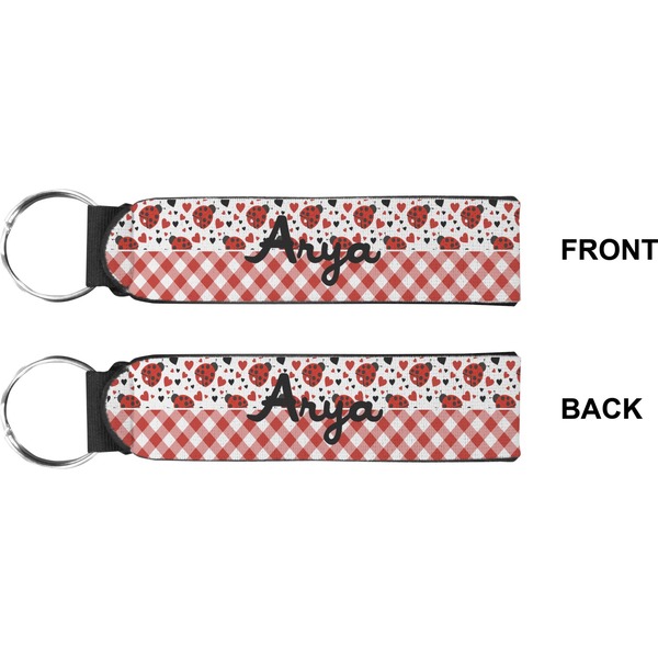 Ladybugs & Gingham Wristlet (Front + Back)