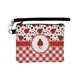Ladybugs & Gingham Wristlet ID Case w/ Name or Text