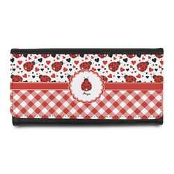 Ladybugs & Gingham Leatherette Ladies Wallet (Personalized)