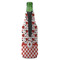 Ladybugs & Gingham Zipper Bottle Cooler - BACK (bottle)