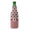 Ladybugs & Gingham Zipper Bottle Cooler - FRONT (bottle)