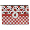 Ladybugs & Gingham Zipper Pouch Large (Front)