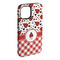 Ladybugs & Gingham iPhone 15 Plus Tough Case - Angle