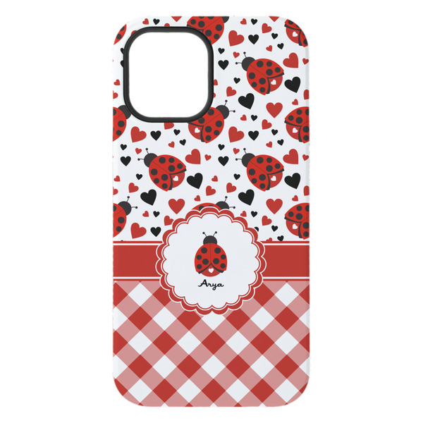 Ladybugs & Gingham iPhone 15 Pro Max Tough Case - Back