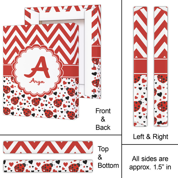 Ladybugs & Chevron 11x14 - Canvas Print - Approval
