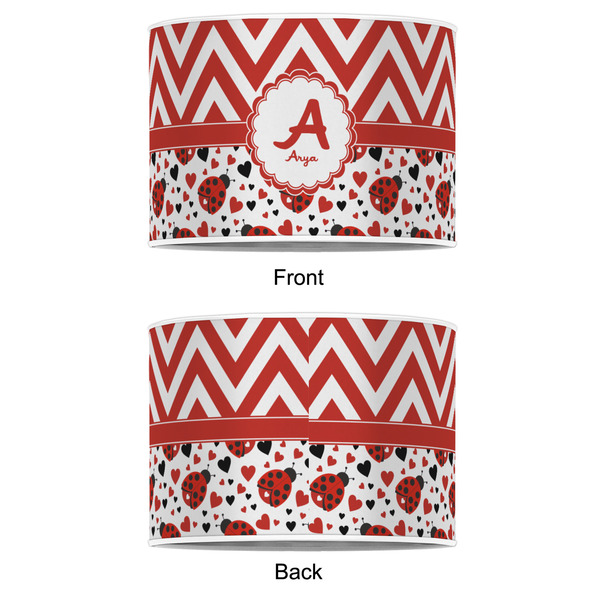 Ladybugs & Chevron 12" Drum Lampshade - APPROVAL (Poly Film)