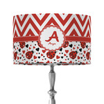 Ladybugs & Chevron 12" Drum Lamp Shade - Fabric (Personalized)