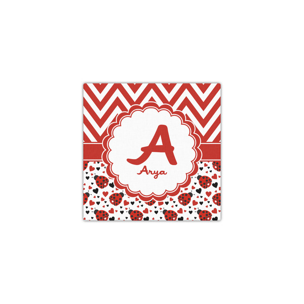 Ladybugs & Chevron 12x12 - Canvas Print - Front View