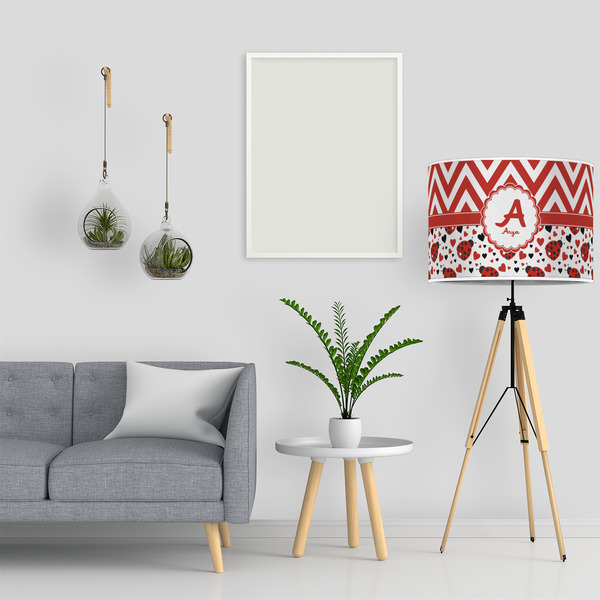 Ladybugs & Chevron 16" Drum Lampshade - LIFESTYLE