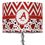Ladybugs & Chevron 16" Drum Lamp Shade - Fabric (Personalized)