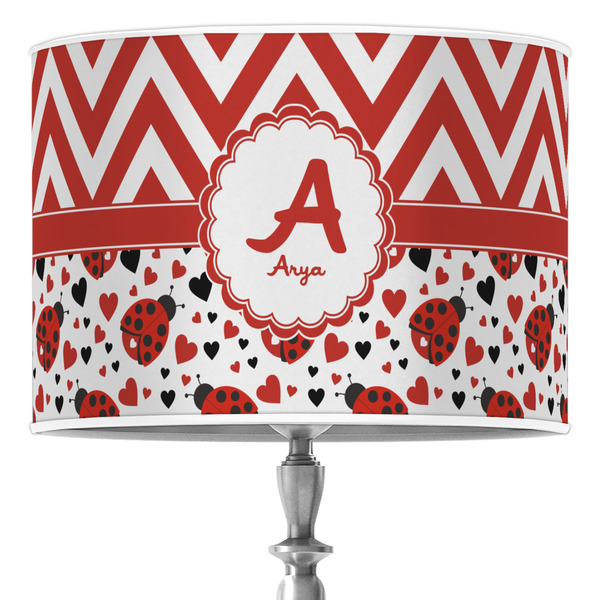 Custom Ladybugs & Chevron Drum Lamp Shade (Personalized)