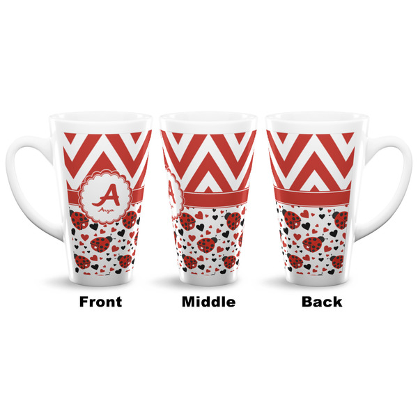 Ladybugs & Chevron 16 Oz Latte Mug - Approval