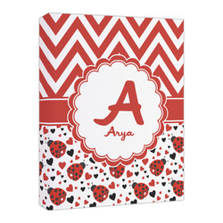 Ladybugs & Chevron Canvas Print - 16x20 (Personalized)