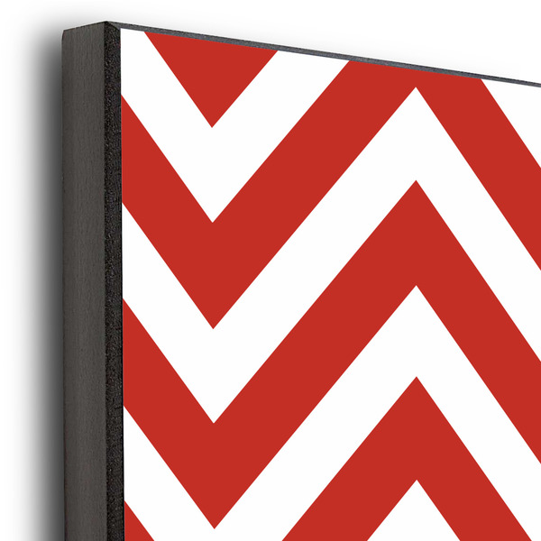 Ladybugs & Chevron 16x20 Wood Print - Closeup