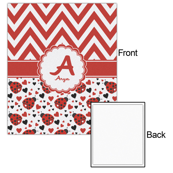 Ladybugs & Chevron 20x24 - Matte Poster - Front & Back