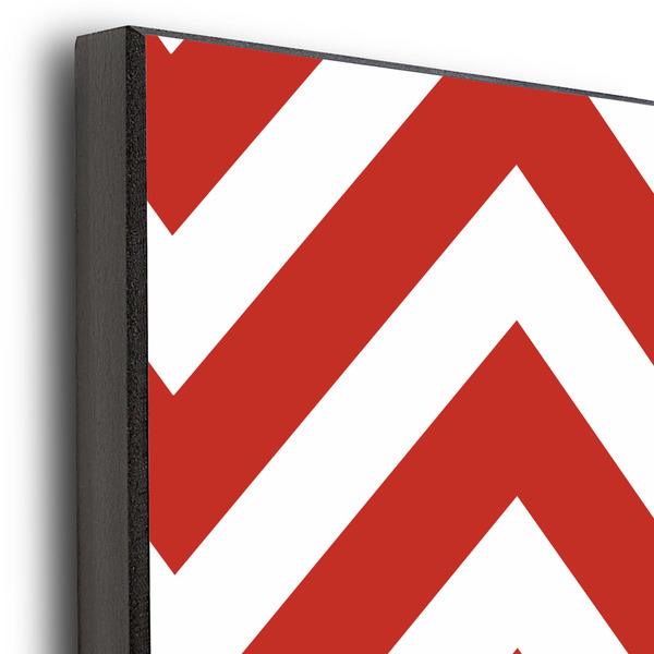 Ladybugs & Chevron 20x30 Wood Print - Closeup