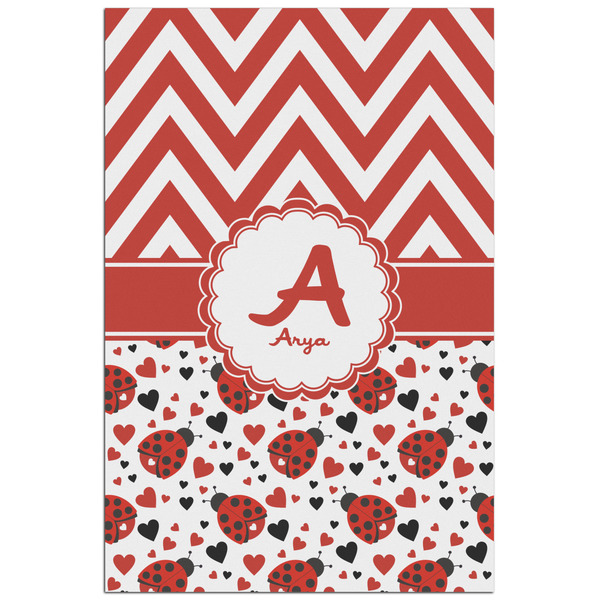 Custom Ladybugs & Chevron Poster - Matte - 24x36 (Personalized)