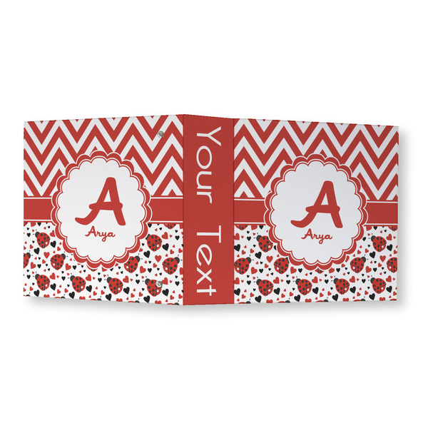 Ladybugs & Chevron 3 Ring Binders - Full Wrap - 3" - OPEN OUTSIDE